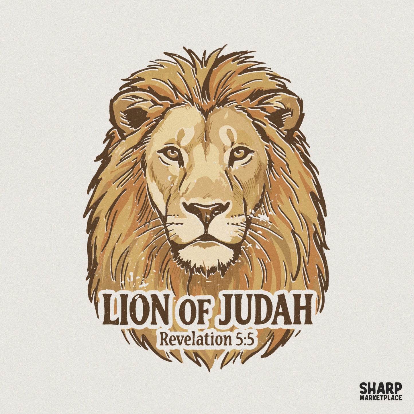 Lion Of Judah Revelation 5:5 PNG, Christian Shirt Design - 300 DPI Design