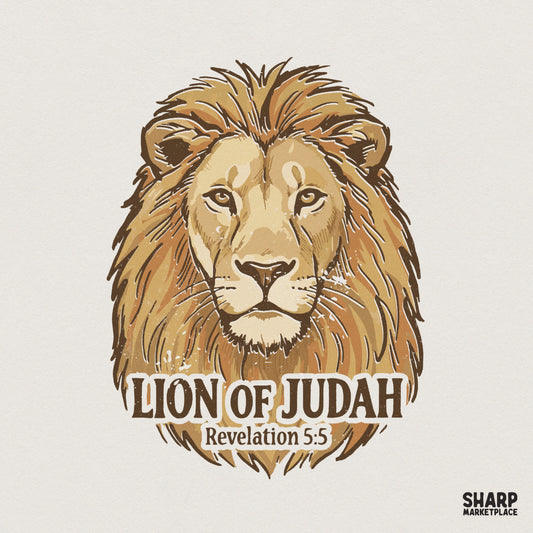 Lion Of Judah Revelation 5:5 PNG, Christian Shirt Design - 300 DPI Design