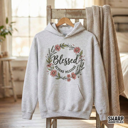 Blessed Beyond Measure PNG, Floral Wreath - 300 DPI Design for T-Shirt