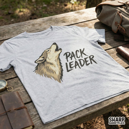 Pack Leader PNG, Howling Wolf PNG - 300 DPI Design for T-Shirt