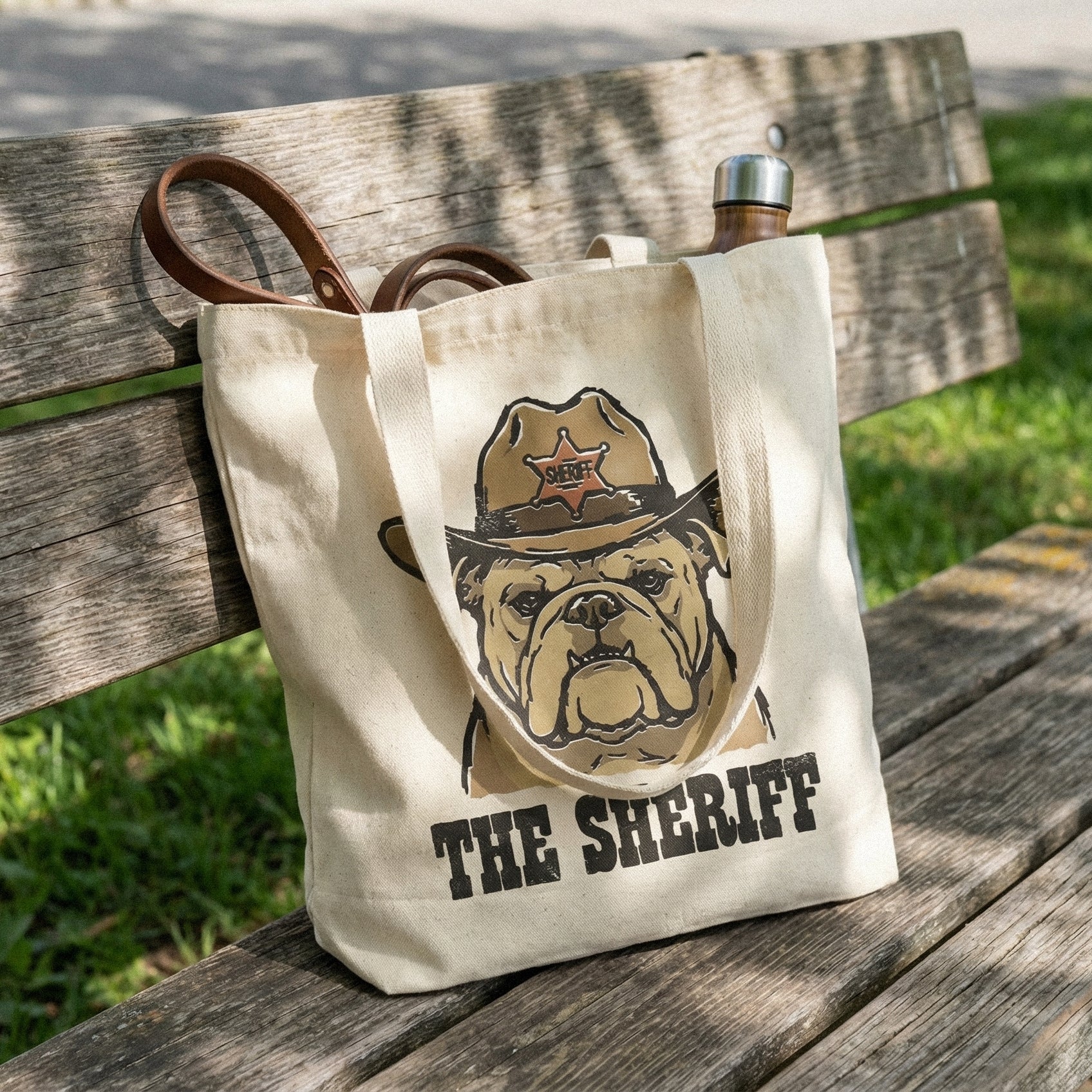 The Sheriff Bulldog PNG, Funny Western Dog Print - 300 DPI Design for