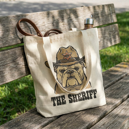 The Sheriff Bulldog PNG, Funny Western Dog Print - 300 DPI Design for