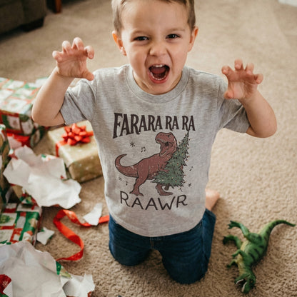 Farara Ra Ra Ra Raawr PNG, Funny Dinosaur Christmas Tree Shirt - 300 DPI