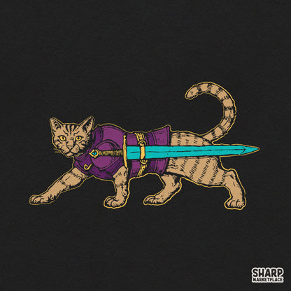 Medieval Armored Cat Warrior With Sword PNG, Fantasy