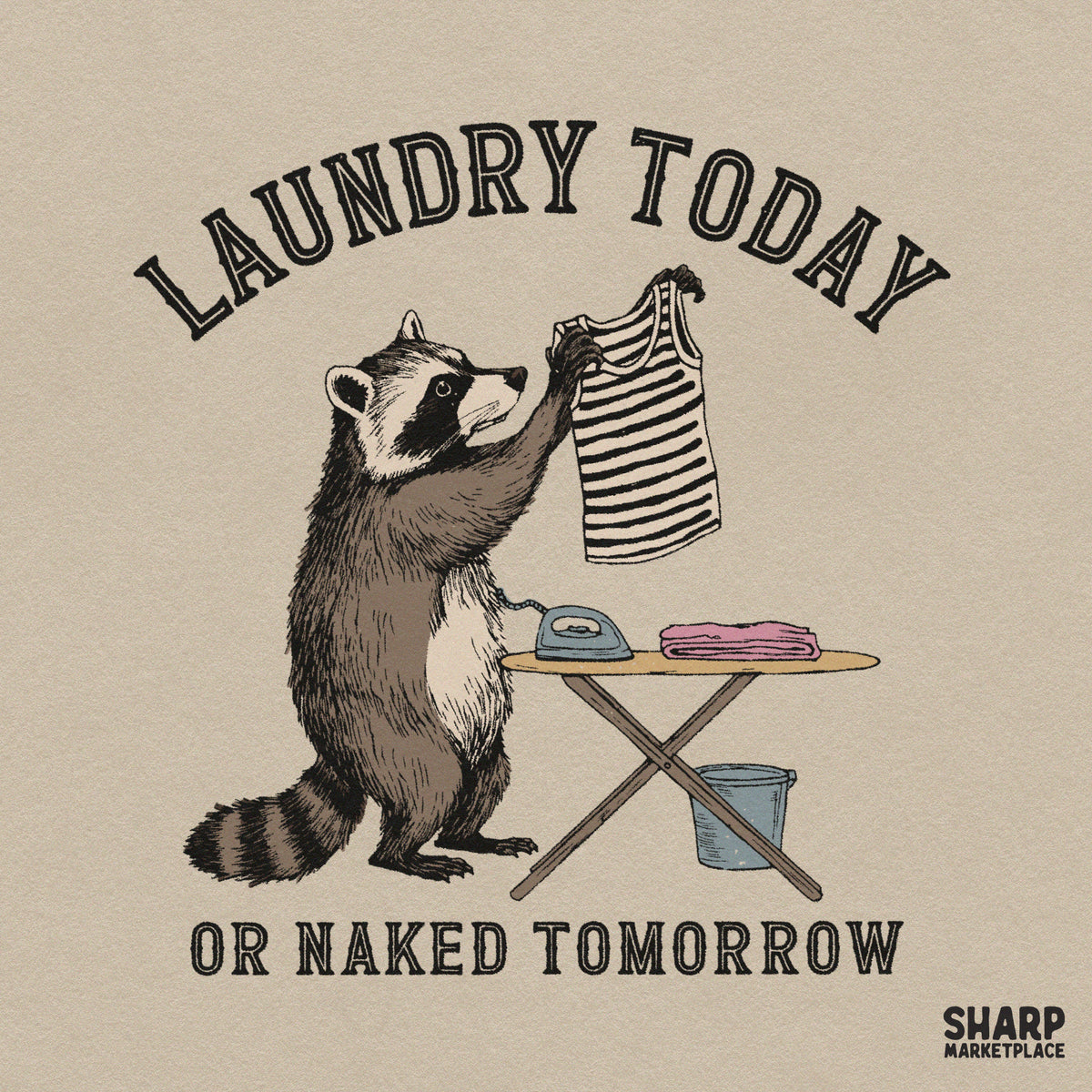 Laundry Today Or Naked Tomorrow Sublimation PNG, Funny
