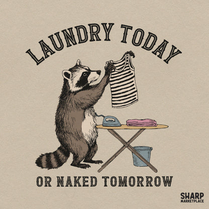 Laundry Today Or Naked Tomorrow Sublimation PNG, Funny