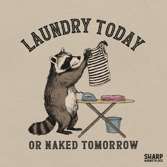 Laundry Today Or Naked Tomorrow Sublimation PNG, Funny