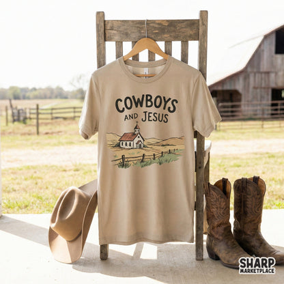 Cowboys And Jesus PNG, Country Western Church Design - 300 DPI Design for