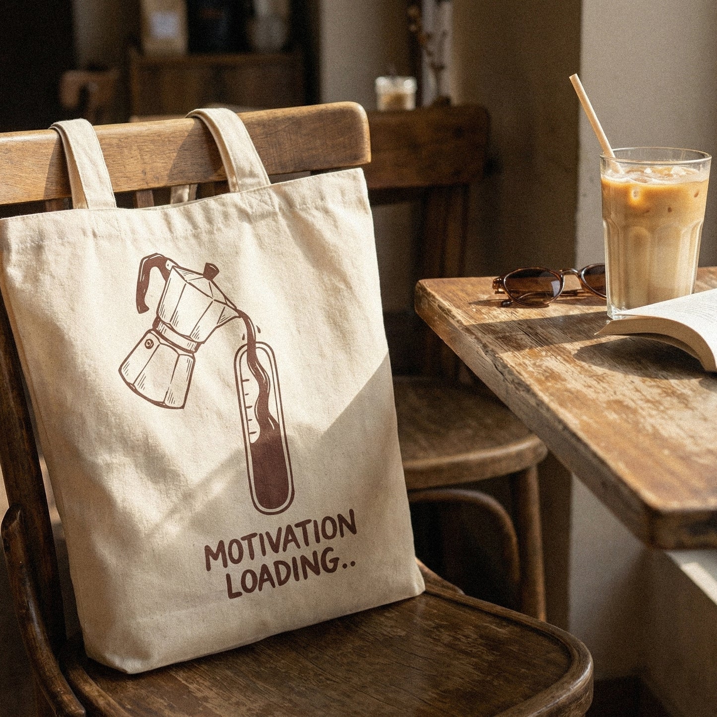 Motivation Loading PNG Coffee Design, Funny Morning Shirt - 300 DPI