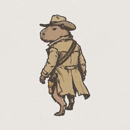 Cowboy Capybara PNG, Wild West Animal Design - 300 DPI Design for T-Shirt