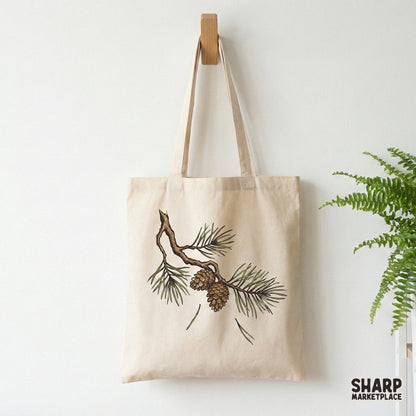 Pine Branch PNG, Botanical Nature Clipart - 300 DPI Design for T-Shirt