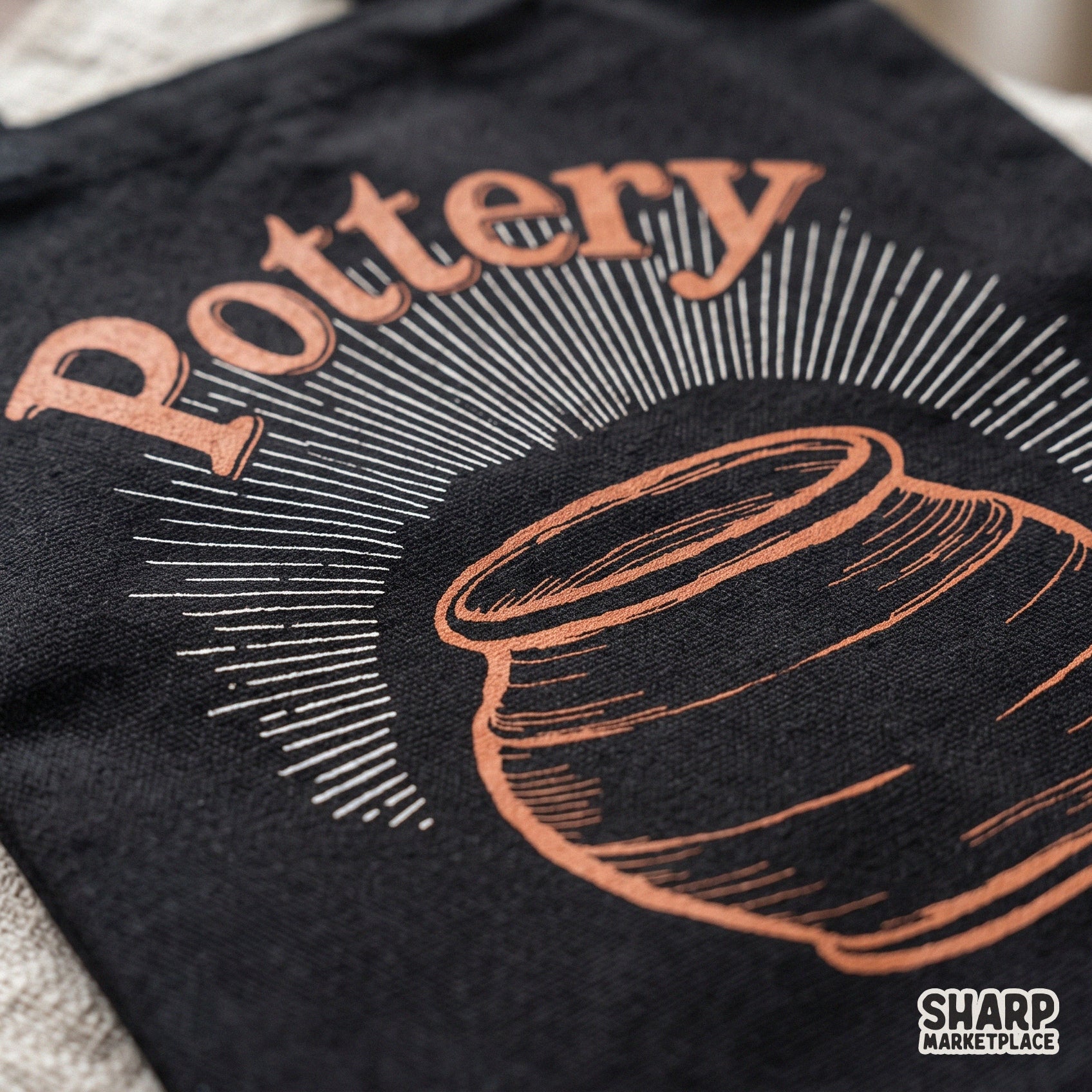Retro pottery lover sunburst design for custom trending shirts and aesthetic ceramic artist apparel gifts