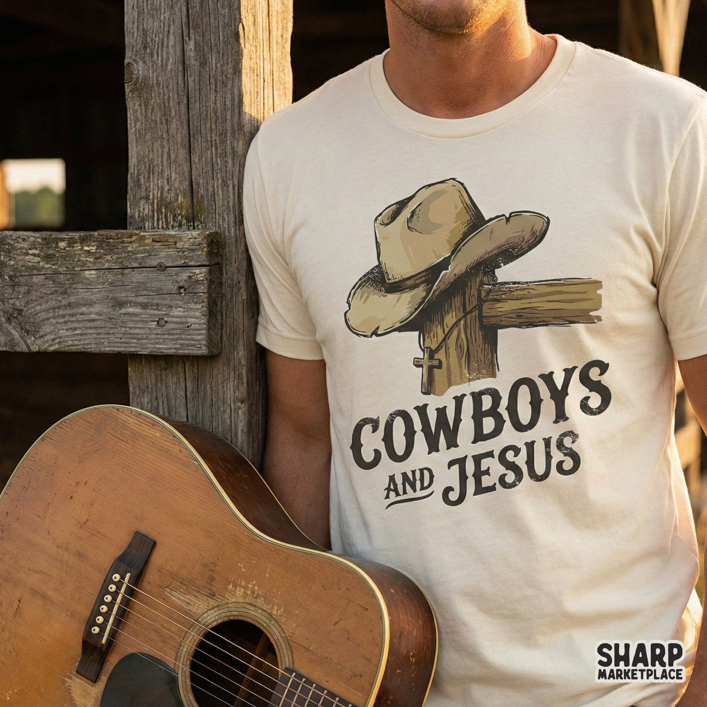 Cowboys And Jesus PNG, Western Christian Shirt PNG - 300 DPI Design for