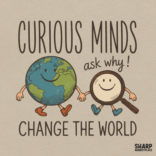 Retro earth day science design featuring curious minds ask why quote for teacher sublimation shirts