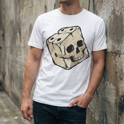 Skull Dice PNG, Gothic Skull Art - 300 DPI Design for T-Shirt