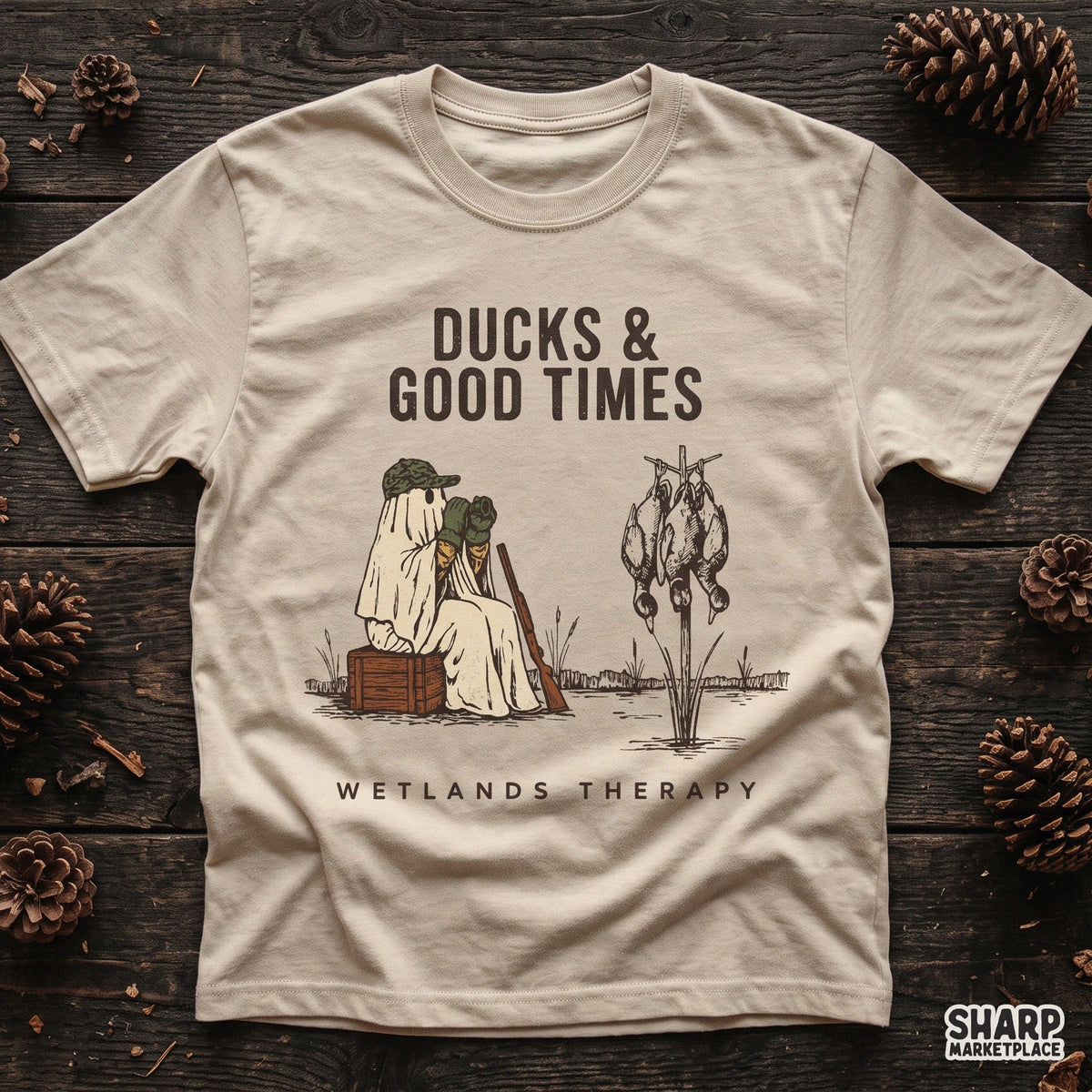 Ducks & Good Times Wetlands Therapy Fall PNG, Trendy Ghost