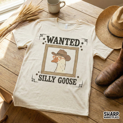 Wanted Silly Goose PNG, Funny Cowboy Goose Shirt Digital Download - 300