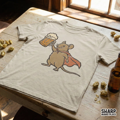 Vintage Mouse Beer Mug PNG, Funny Drinking Animal Design - 300 DPI Design