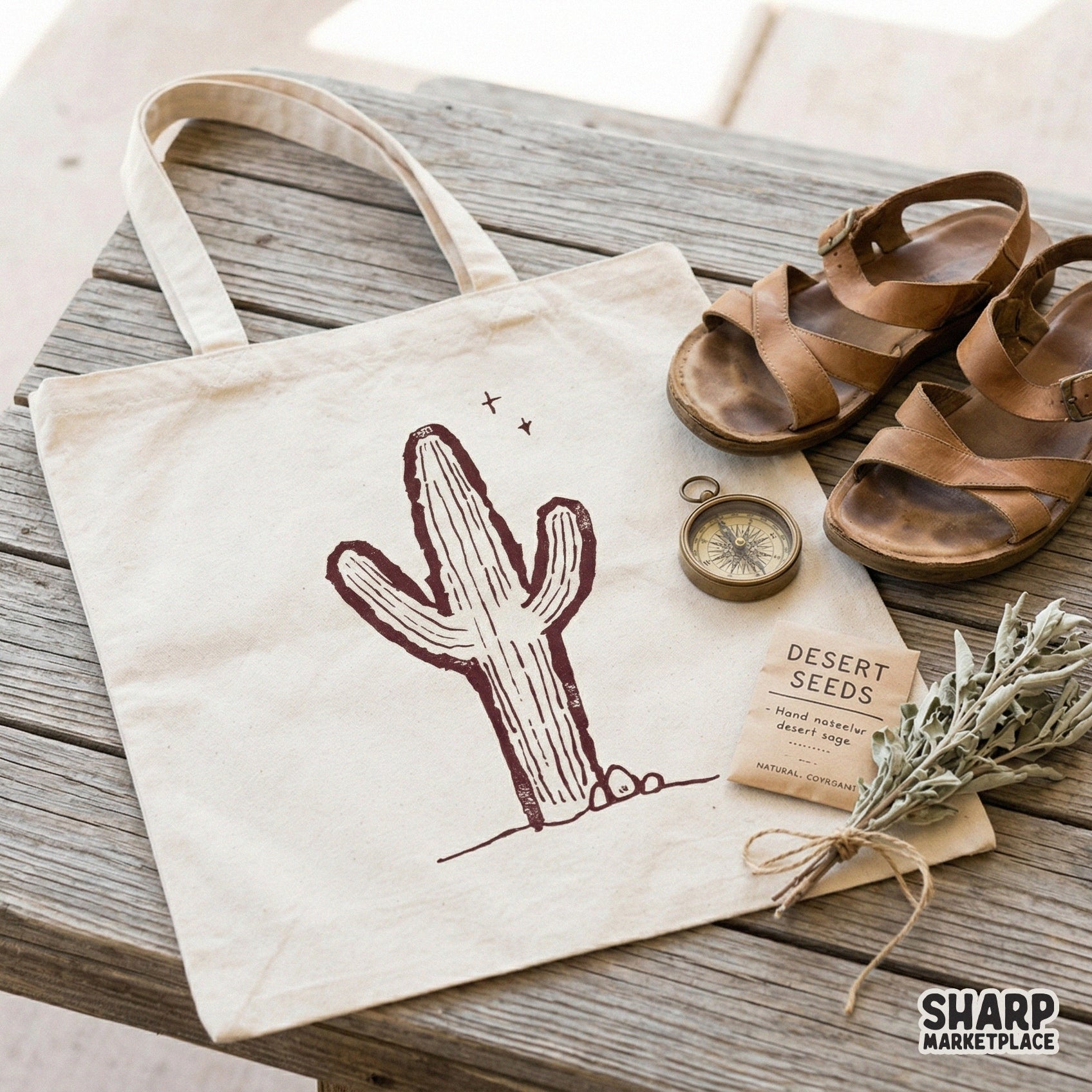 Digital download of a simple desert cactus line art illustration in a warm maroon tone, ideal for creating custom stickers, tumblers, and wall art.