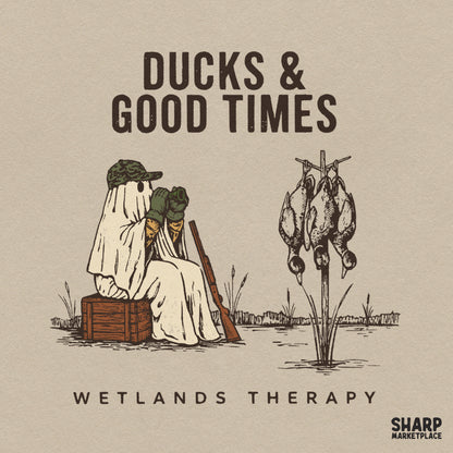 Ducks & Good Times Wetlands Therapy Fall PNG, Trendy Ghost