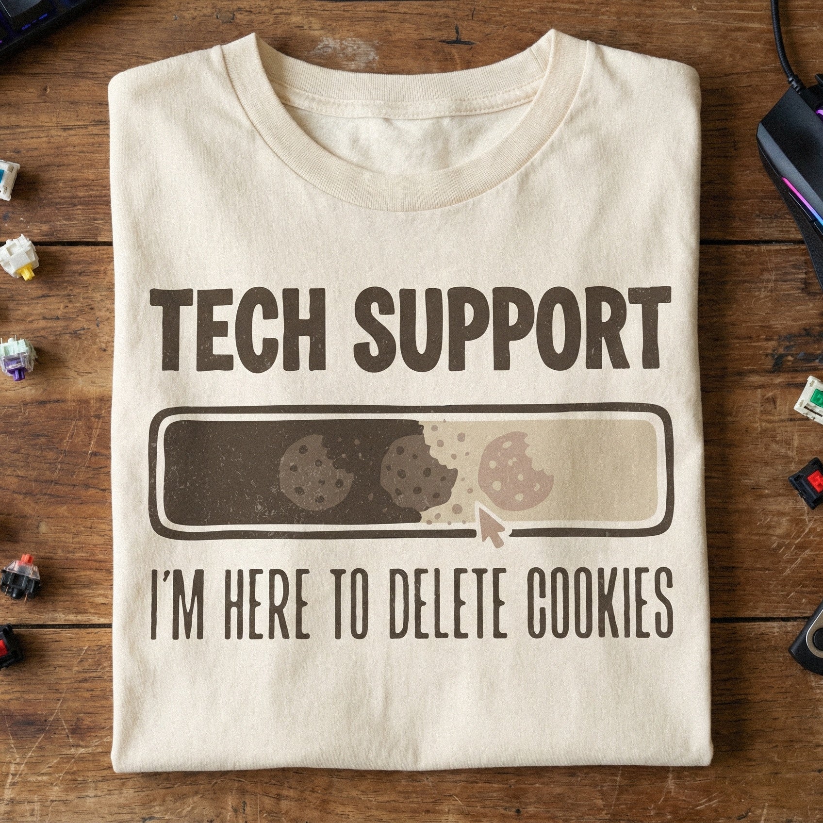 Tech Support I'm Here To Delete Cookies PNG, Funny Tech Shirt - 300 DPI