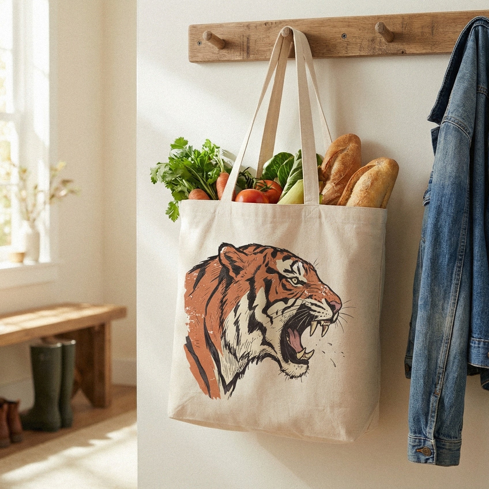 Roaring Tiger PNG, Wild Animal Art - 300 DPI Design for T-Shirt