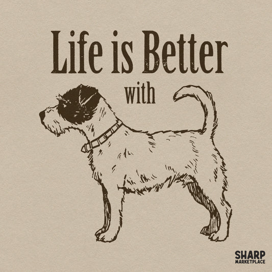 Retro style terrier pet lover graphic and dog mom png design for sublimation t-shirts