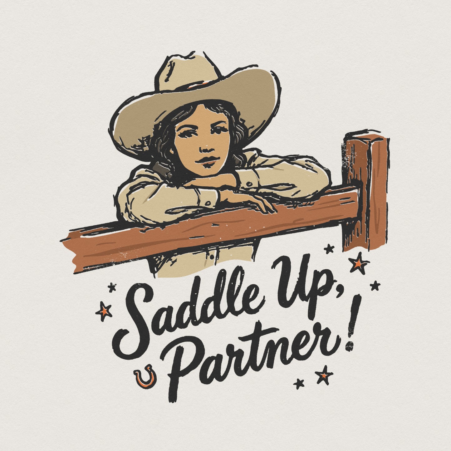 Saddle Up, Partner! PNG - 300 DPI Design for T-Shirt