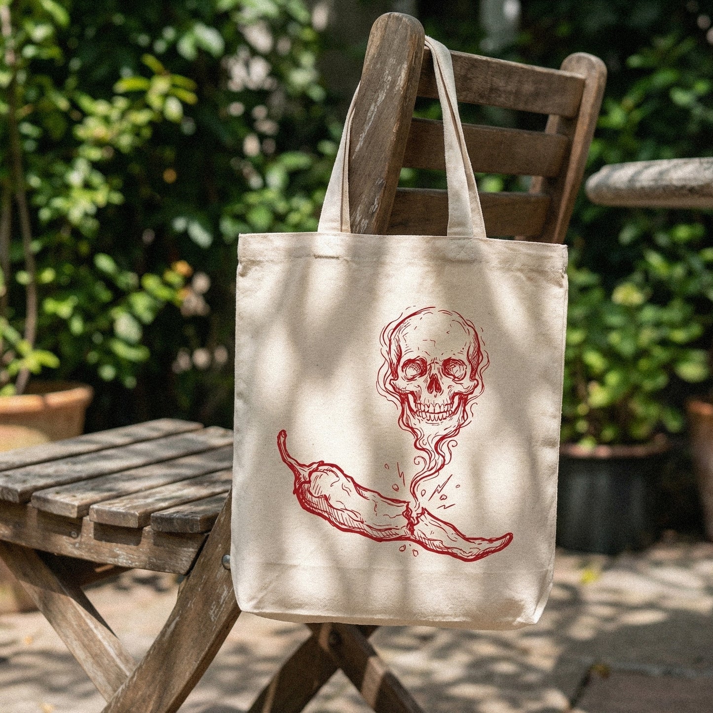 Spicy Skull PNG, Hot Pepper Skeleton Art - 300 DPI Design for T-Shirt