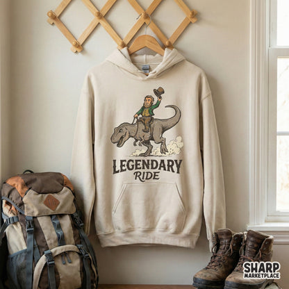 Legendary Ride PNG, Funny Leprechaun Dinosaur Shirt Design - 300 DPI