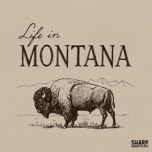 Vintage bison graphic with western retro nature lover art for cowboy shirt sublimation designs