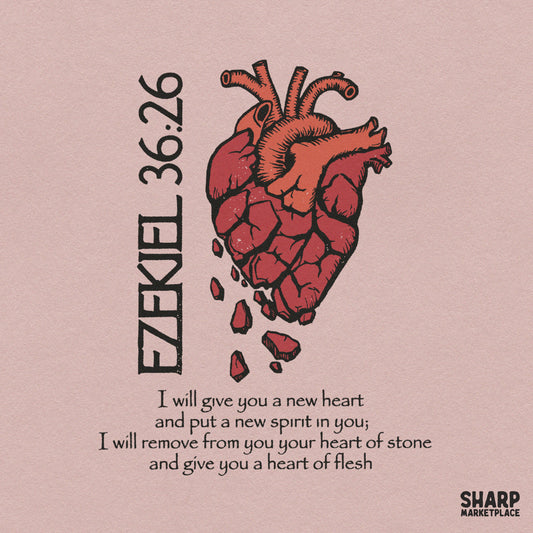 Ezekiel 36:26 Christian PNG Shirt, DTF Scripture Faith