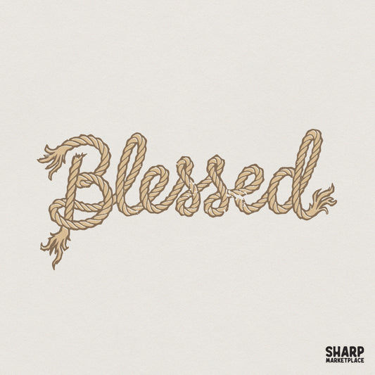 Blessed PNG Design, Faith Digital Download - 300 DPI Design for T-Shirt