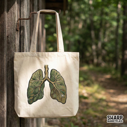 High-resolution botanical lungs graphic with transparent background, ideal for custom t-shirt designs, environmental awareness art, and DIY projects.