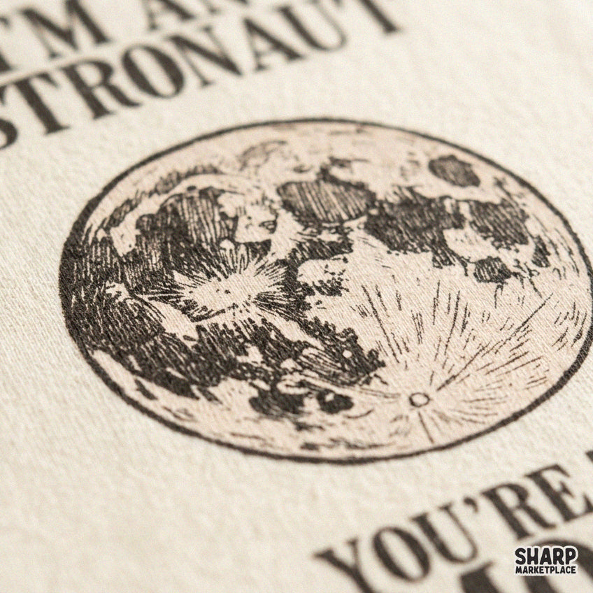 I'm An Astronaut You're The Moon Red Lunar Orb Trendy PNG