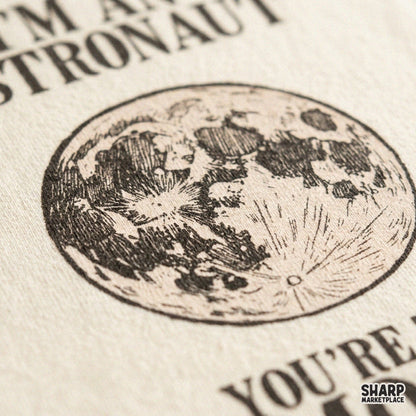 I'm An Astronaut You're The Moon Red Lunar Orb Trendy PNG