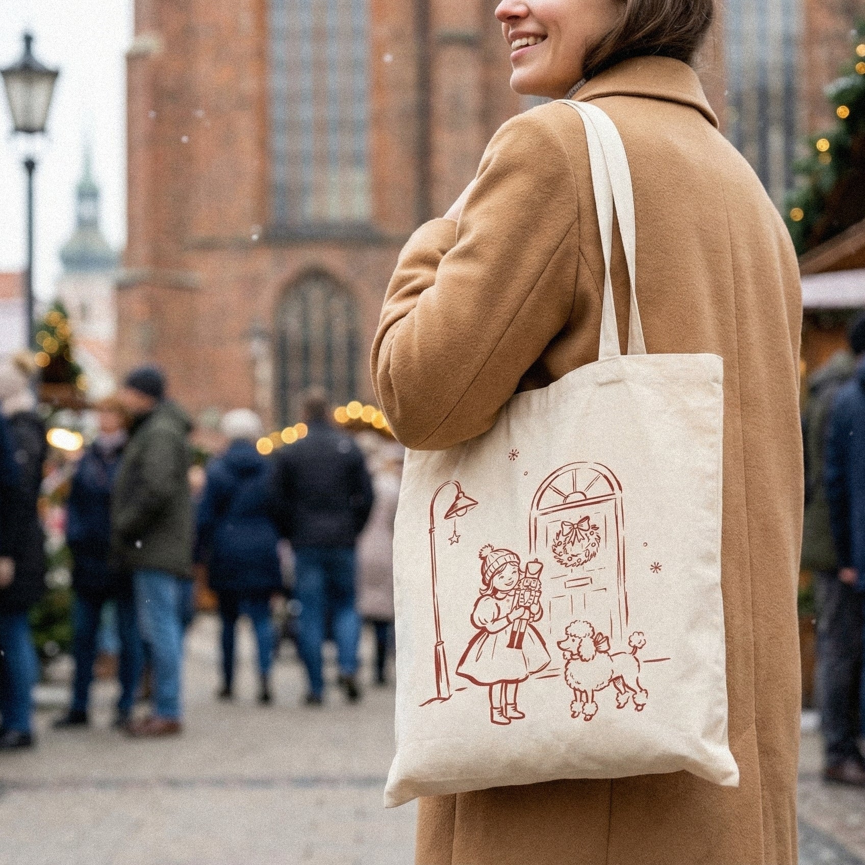 Nutcracker Christmas PNG, Girl With Poodle - 300 DPI Design for T-Shirt