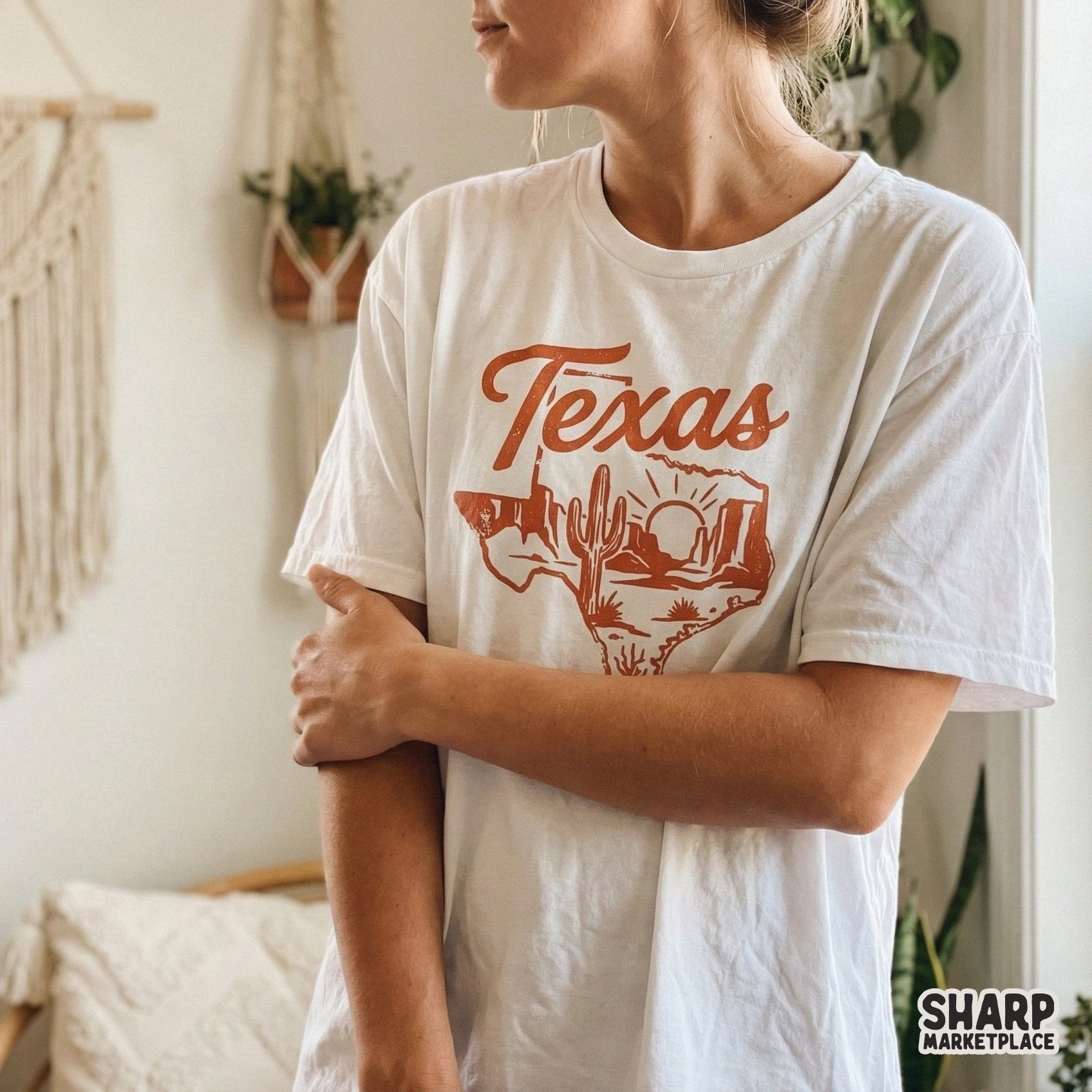 Texas PNG Design, Retro Western Desert Graphic - 300 DPI Design for T-Shirt