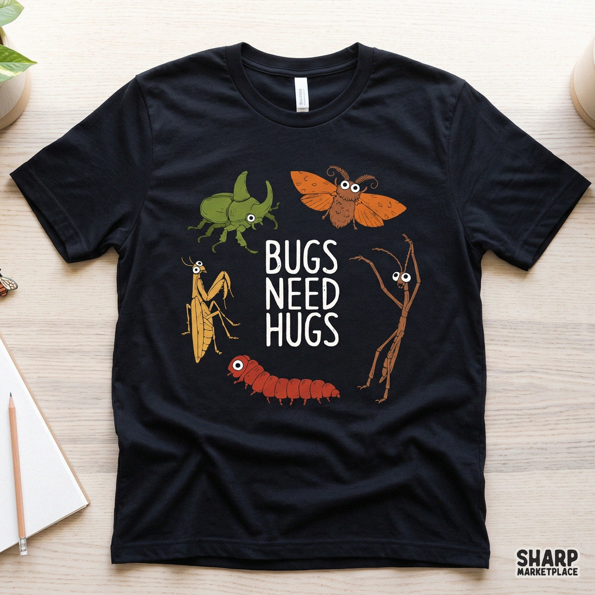 Bugs Need Hugs Funny PNG Sublimation Shirt, Cute Insects