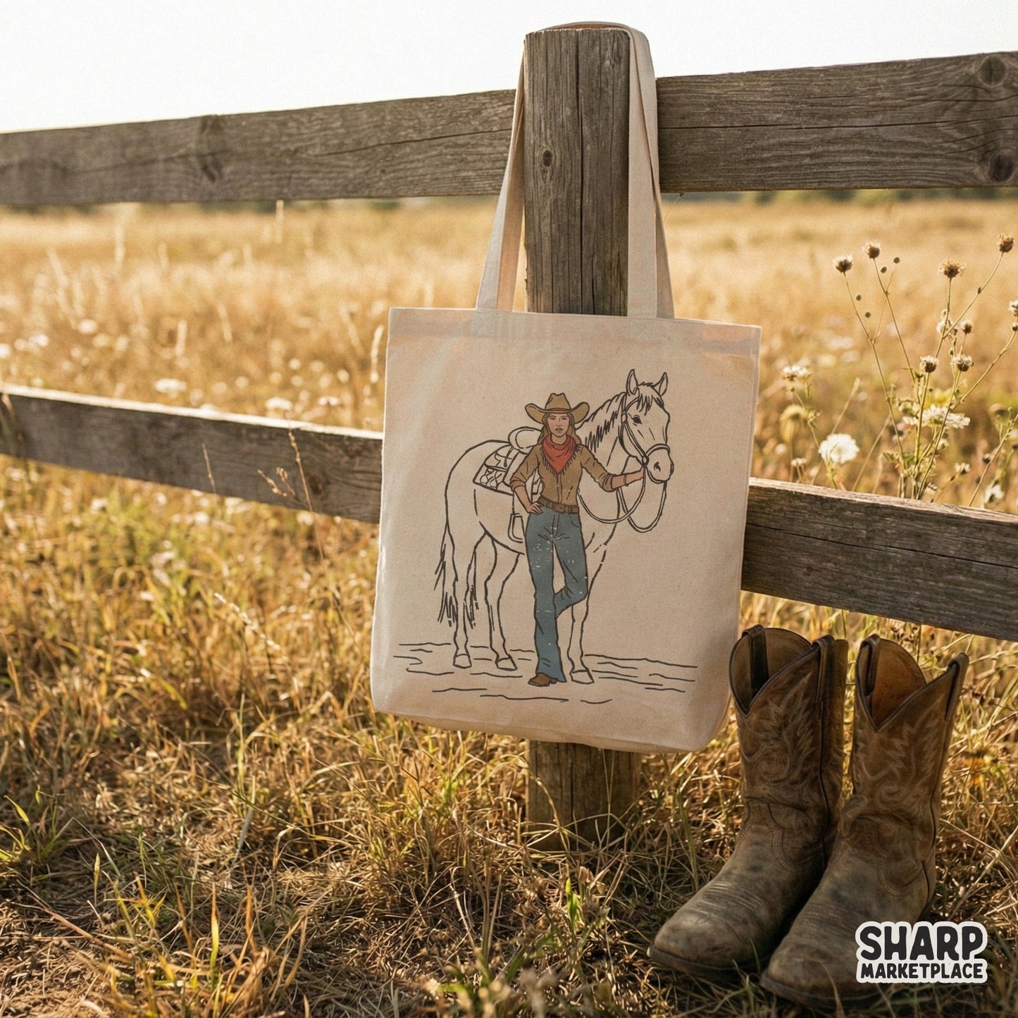 Digital western cowgirl PNG design with a distressed texture, suitable for creating country-themed stickers, tumblers, and printable wall art.