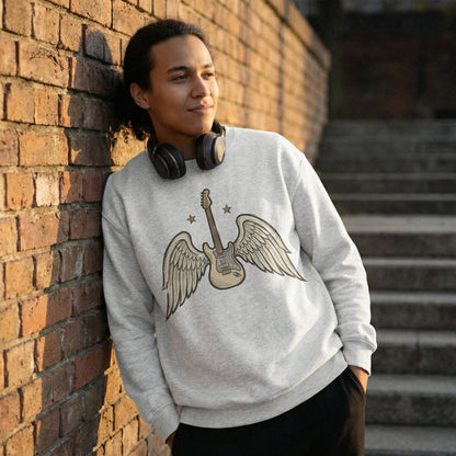 Guitar With Wings PNG, Angelic Music Clipart - 300 DPI Design for T-Shirt