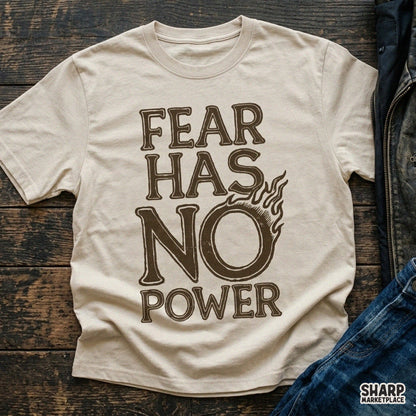 Fear Has No Power Christian PNG, Bold Faith Shirt