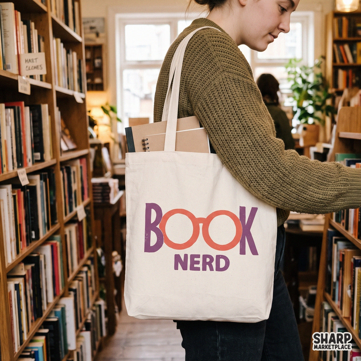 Retro book nerd reading glasses digital PNG design for trendy teacher shirts, bookmarks, and sublimation crafts