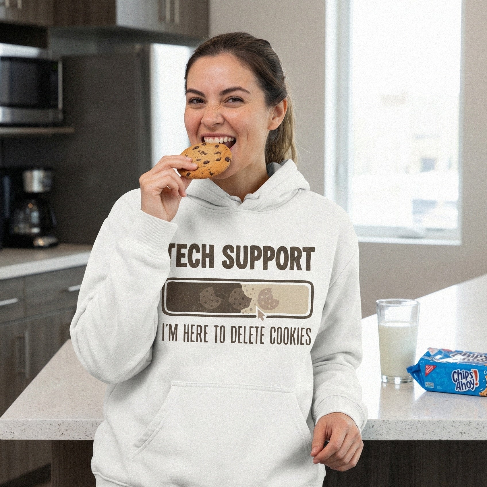 Tech Support I'm Here To Delete Cookies PNG, Funny Tech Shirt - 300 DPI