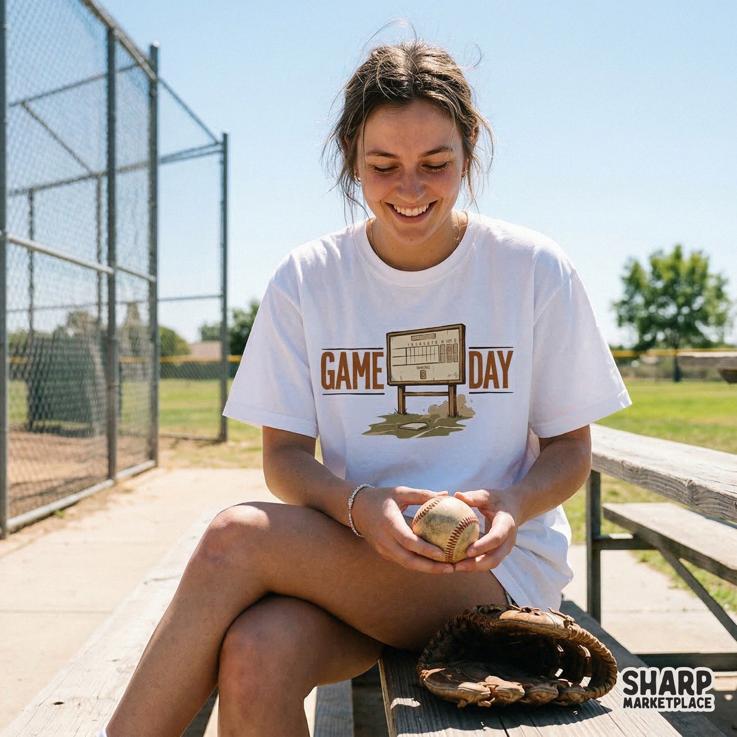 Game Day PNG, Retro Baseball Scoreboard Digital Download - 300 DPI Design