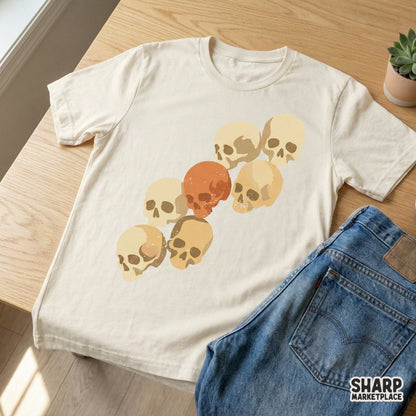 Skull PNG, Watercolor Skull Clipart - 300 DPI Design for T-Shirt