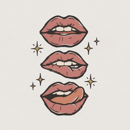 Bite Me PNG, Sexy Lips Clipart - 300 DPI Design for T-Shirt