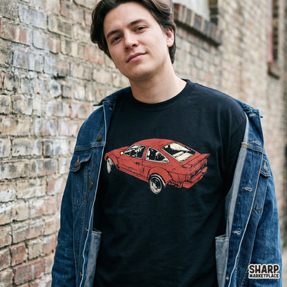 Flying Lime Green Drift Car Artwork, Trendy Shirt PNG