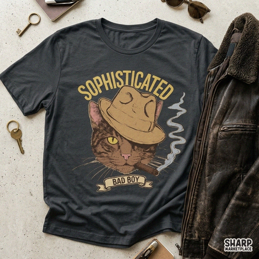Sophisticated Bad Boy Funny PNG Shirt, Thug Life Mobster
