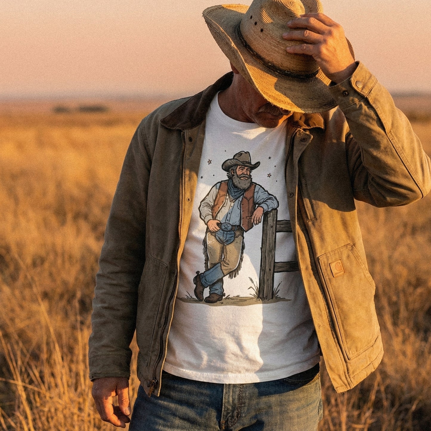 Vintage Cowboy PNG, Western Ranch Style Design - 300 DPI Design for T-Shirt